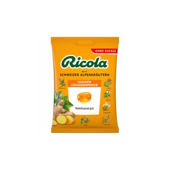 Ricola Ingwer & Orangenminze Cukierki bez Cukru 75 g