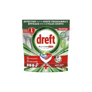 Dreft Platinum Plus All in One Kapsułki do Zmywarki 25 szt.