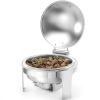  Podgrzewacz do potraw na pastę świeczki stal satynowana OKRĄGŁY - zdj. dodatkowe 2