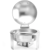  Podgrzewacz do potraw na pastę świeczki stal satynowana OKRĄGŁY - zdj. dodatkowe 5