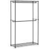  Regał druciany na ubrania do garderoby szatni 2 półki 2 wieszaki 120 x 45 x 180 cm do 200 kg - zdj. dodatkowe 1