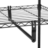  Regał druciany na ubrania do garderoby szatni 4 półki 3 wieszaki 119 x 45 x 179.5 cm do 270 kg - zdj. dodatkowe 2
