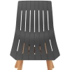  Krzesło plastikowe z drewnianymi nogami do domu gabinetu do 150 kg 2 szt. szare - zdj. dodatkowe 3