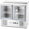 Stół chłodniczy sałatkowy 2-drzwiowy przeszklony z pokrywą na 2x GN1/1 3x GN1/6 247 l - Hendi 236246