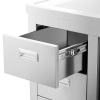  Zlew basen gastronomiczny jednokomorowy z szafką z drzwiami przesuwnymi szufladami stalowy 120 x 60 x 94 cm - zdj. dodatkowe 2