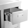  Zlew basen gastronomiczny jednokomorowy z szafką z drzwiami przesuwnymi szufladami stalowy 100 x 60 x 94.5 cm - zdj. dodatkowe 2