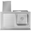  Zlew basen gastronomiczny jednokomorowy z szafką z drzwiami przesuwnymi szufladami stalowy 100 x 60 x 94.5 cm - zdj. dodatkowe 4