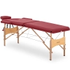  Stół łóżko do masażu drewniane przenośne składane Toulouse Red do 227 kg czerwone - zdj. dodatkowe 1