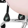  Krzesło kosmetyczne siodłowe z oparciem obrotowe regulowane MANNHEIM POWDER PINK różowe - zdj. dodatkowe 4