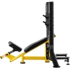  Ławka ławeczka treningowa skośna pod sztangę do wyciskania głową w górę czarno-żółta - zdj. dodatkowe 3