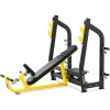  Ławka ławeczka treningowa skośna pod sztangę do wyciskania głową w górę czarno-żółta - zdj. dodatkowe 1