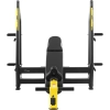  Ławka ławeczka treningowa skośna pod sztangę do wyciskania głową w górę czarno-żółta - zdj. dodatkowe 2
