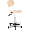  Krzesło robocze warsztatowe z oparciem podnóżkiem ze sklejki CHROM do 120 kg 550-800 mm - zdj. dodatkowe 1