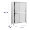  Szafa gastronomiczna magazynowa ze stali nierdzewnej drzwi suwane 120 kg 120 x 50 x 180 cm - zdj. dodatkowe 5