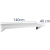  Półka ścienna wisząca kuchenna ze stali do 80 kg 120 x 40 cm - zdj. dodatkowe 6