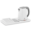  Hotelowy zestaw powitalny czajnik elektryczny z tacą 1.2 l 1800 W biały - zdj. dodatkowe 1