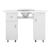  Biurko stolik do manicure kosmetyczny z pochłaniaczem pyłu i szafkami na kółkach 120x50x80 cm biały - zdj. dodatkowe 1