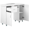  Biurko stolik do manicure kosmetyczny z pochłaniaczem pyłu i szafkami na kółkach 120x50x80 cm biały - zdj. dodatkowe 5