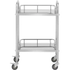  Wózek laboratoryjny zabiegowy STAL 2 półki 2 uchwyty 55 x 39 x 87 cm - zdj. dodatkowe 4