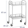  Wózek laboratoryjny zabiegowy STAL 2 półki 2 uchwyty 55 x 39 x 87 cm - zdj. dodatkowe 5
