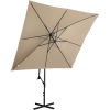  Parasol ogrodowy na wysięgniku kwadratowy 250 x 250 cm szarobrązowy - zdj. dodatkowe 6
