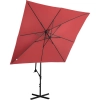  Parasol ogrodowy na wysięgniku kwadratowy 250 x 250 cm bordowy - zdj. dodatkowe 6