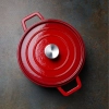  Garnek żeliwny emaliowany 3.7 l czerwony - Hendi 626832 - zdj. dodatkowe 1