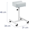  Podnóżek kosmetyczny do pedicure regulowana wysokość do 67 cm do 80 kg - jasnoszary - zdj. dodatkowe 5