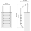  Drabinka do basenu ze stali nierdzewnej 4 stopnie 1820 mm - zdj. dodatkowe 6