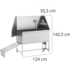 Wanna groomerska do kąpieli mycia psów zwierząt z rampą 122 x 56 x 142 cm - zdj. dodatkowe 6