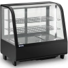 Witryna chłodnicza ekspozycyjna przeszklona 3 poziomy 100 l - czarna