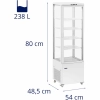 Witryna chłodnicza ekspozycyjna przeszklona 4 półki 238 l - biała - zdj. dodatkowe 7