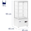  Witryna chłodnicza ekspozycyjna przeszklona 4 poziomy 78 l - biała - zdj. dodatkowe 7