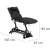  Łóżko stół kosmetyczny do masażu elektryczny 3 silniki 250 kg NANTES - czarny - zdj. dodatkowe 8
