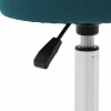  Krzesło kosmetyczne obrotowe z oparciem na kółkach 46-60 cm ASCONA - turkusowe - zdj. dodatkowe 3