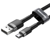  Wytrzymały elastyczny kabel przewód USB microUSB QC3.0 2.4A 1M czarno-szary - zdj. dodatkowe 9