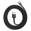  Wytrzymały elastyczny kabel przewód USB microUSB QC3.0 2.4A 1M czarno-szary - zdj. dodatkowe 2