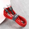  Wytrzymały elastyczny kabel przewód USB microUSB 1.5A 2M czerwony - zdj. dodatkowe 6