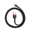  Wytrzymały elastyczny kabel przewód USB Iphone Lightning QC3.0 2.4A 0.5M czarno-czerwony - zdj. dodatkowe 5