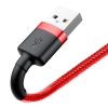  Wytrzymały elastyczny kabel przewód USB Iphone Lightning QC3.0 2.4A 1M czerwony - zdj. dodatkowe 2