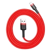  Wytrzymały elastyczny kabel przewód USB Iphone Lightning QC3.0 2.4A 1M czerwony - zdj. dodatkowe 5