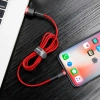 Wytrzymały elastyczny kabel przewód USB Iphone Lightning QC3.0 2.4A 1M czerwony - zdj. dodatkowe 7