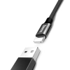  Wytrzymały kabel przewód w materiałowym oplocie USB Iphone Lightning 1.2M czarny - zdj. dodatkowe 3