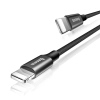  Wytrzymały kabel przewód w materiałowym oplocie USB Iphone Lightning 1.2M czarny - zdj. dodatkowe 5