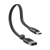  Płaski kabel przewód USB USB-C z uchwytem 2A 23CM czarny - zdj. dodatkowe 2