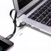  Płaski kabel przewód USB Iphone Lightning z uchwytem 2A 23CM czarny - zdj. dodatkowe 10