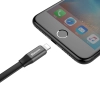  Płaski kabel przewód USB Iphone Lightning z uchwytem 2A 23CM czarny - zdj. dodatkowe 6