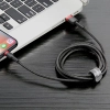  Wytrzymały nylonowy kabel przewód USB Iphone Lightning QC3.0 2A 3M czarno-czerwony - zdj. dodatkowe 5