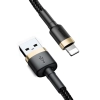  Wytrzymały nylonowy kabel przewód USB Iphone Lightning QC3.0 2A 3M czarno-złoty - zdj. dodatkowe 1