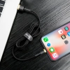  Wytrzymały nylonowy kabel przewód USB Iphone Lightning QC3.0 2A 3M czarno-złoty - zdj. dodatkowe 7